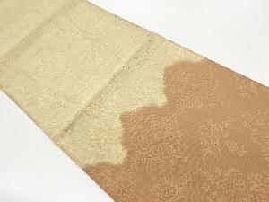 綴れ花葉模様織出し名古屋帯